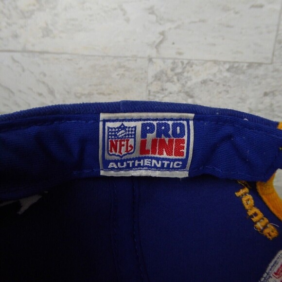Vintage St. Louis Rams Hat Blue Logo Athletic Strap Back Cap NFL Pro Line - Picture 7 of 8